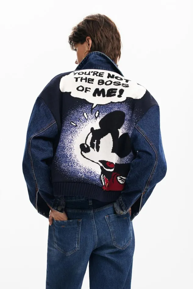 Coats And Jackets Women Desigual Mickey Denim Jacket Blue