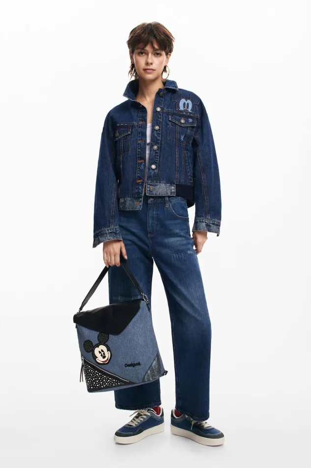 Coats And Jackets Women Desigual Mickey Denim Jacket Blue
