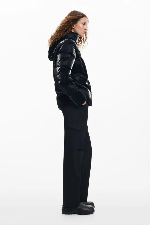Coats And Jackets Women Desigual Padded Coat With Hood Black