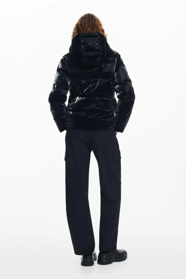 Coats And Jackets Women Desigual Padded Coat With Hood Black