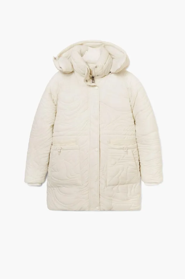 Coats And Jackets Women Desigual Textured Padded Coat White