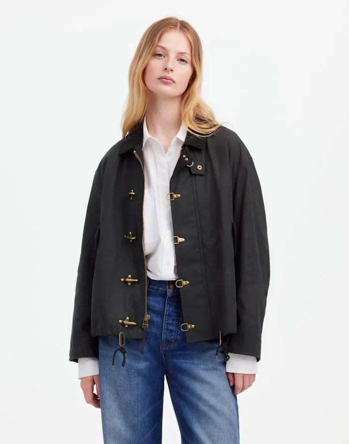 Coats Jackets Women Madewell Madewell X Alpha Industries Waxed Cotton Car Coat Black