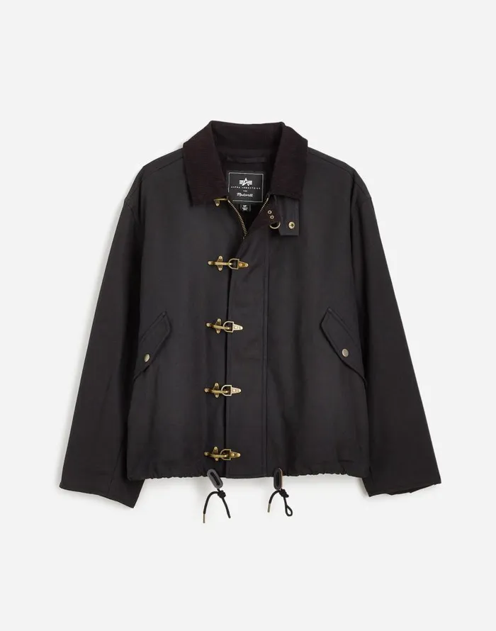 Coats Jackets Women Madewell Madewell X Alpha Industries Waxed Cotton Car Coat Black