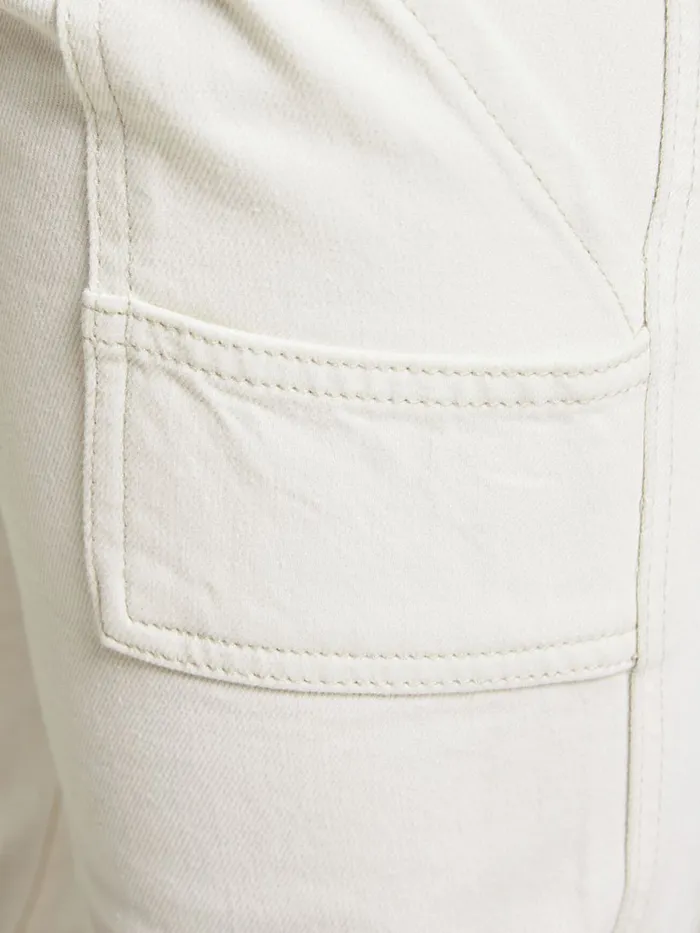 Comfort Jeans JACK and JONES Mens MIKE AM 245 DUNGAREES White Ecru