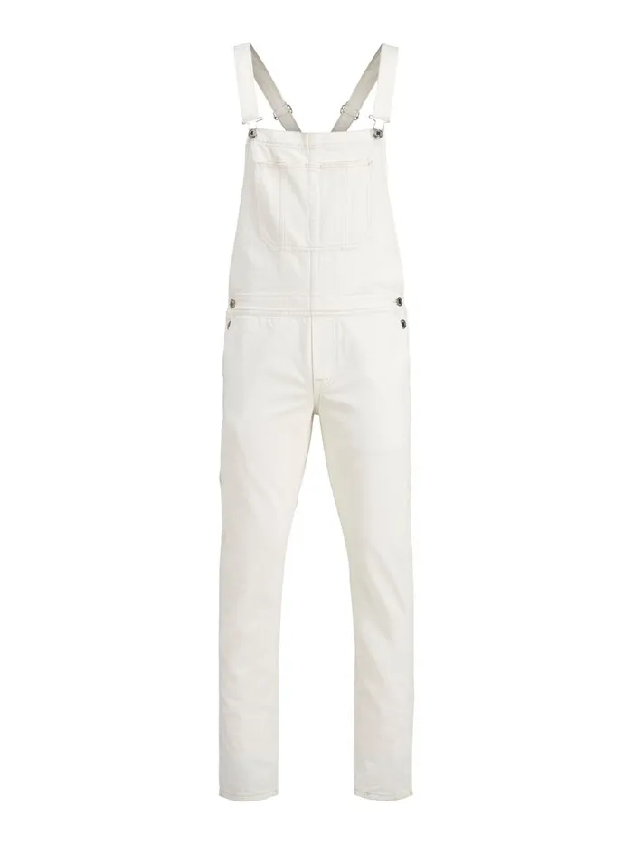 Comfort Jeans JACK and JONES Mens MIKE AM 245 DUNGAREES White Ecru