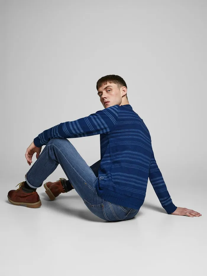 Comfort Jeans JACK and JONES Mens MIKE ORIGINAL AM 814 COMFORT FIT JEANS Blue Blue Denim