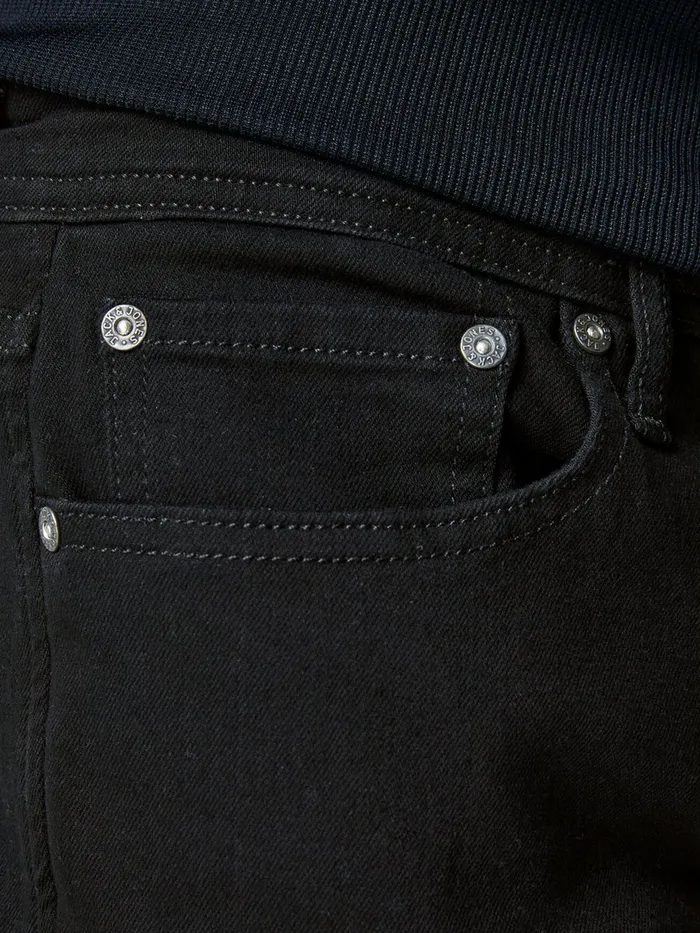 Comfort Jeans JACK and JONES Mens MIKE ORIGINAL AM 816 COMFORT FIT JEANS Black Black Denim