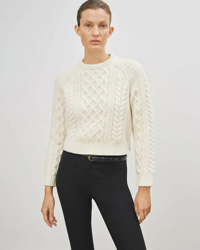 CORAS SWEATER Dark Brown Women Nili Lotan Knits and Sweaters