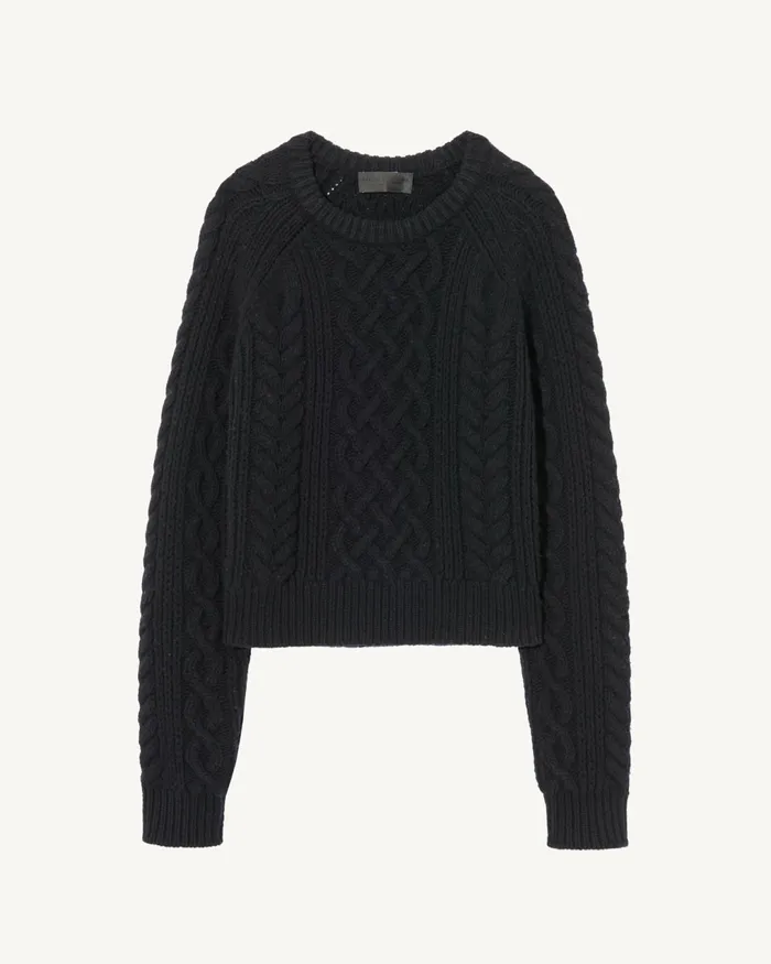 CORAS SWEATER Dark Brown Women Nili Lotan Knits and Sweaters