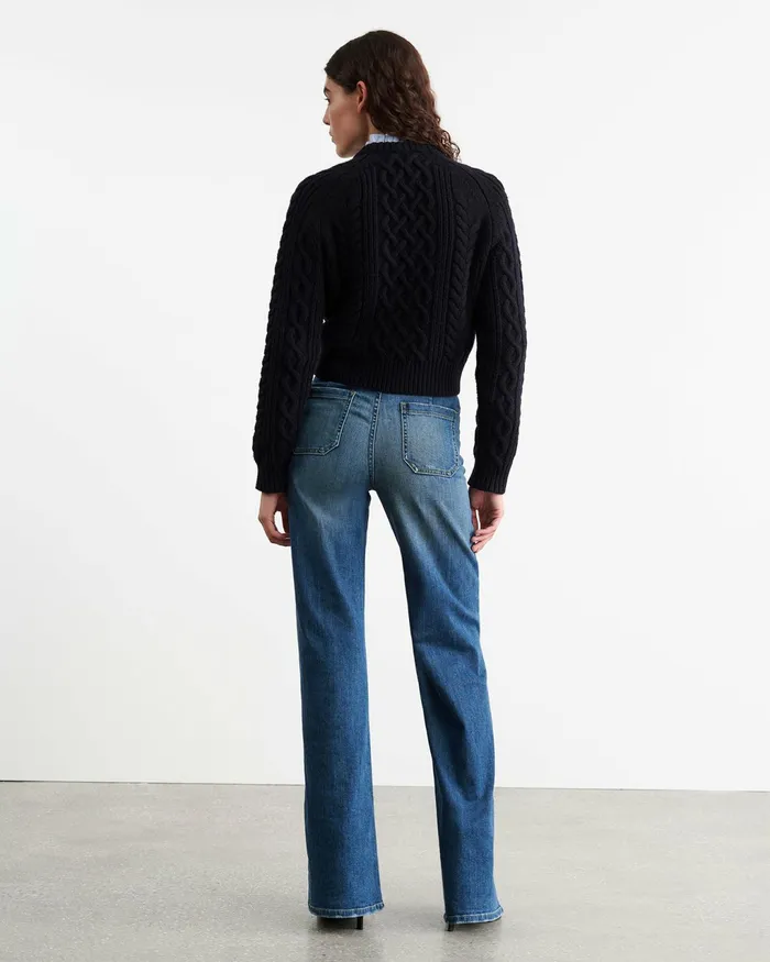 CORAS SWEATER Dark Brown Women Nili Lotan Knits and Sweaters