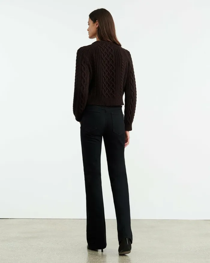 CORAS SWEATER Dark Brown Women Nili Lotan Knits and Sweaters