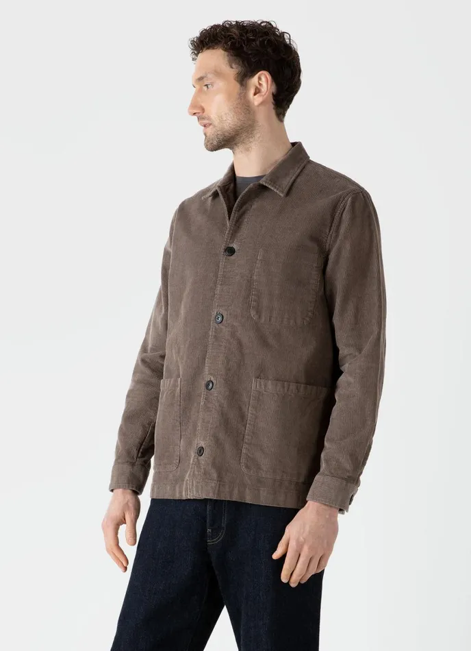 Corduroy Twin Pocket Jacket Cedar Men SUNSPEL Jackets and Coats