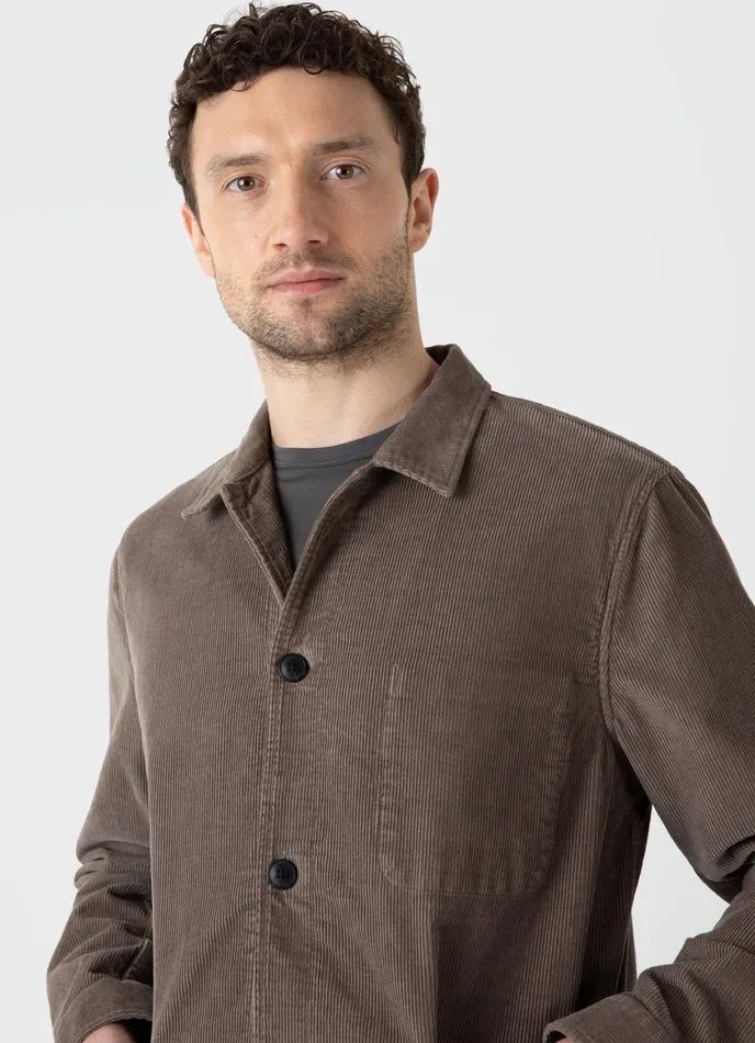 Corduroy Twin Pocket Jacket Cedar Men SUNSPEL Jackets and Coats