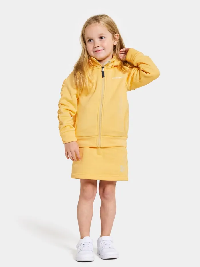 Corin Kids039 FullZip 8 Creamy Yellow Kids Didriksons Softshell Jackets