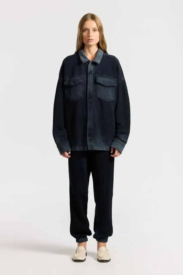 COTTON CITIZEN Boston Buttondown Vintage Black Men Shirts COTTON CITIZEN Boston Buttondown Vintage Black Men Shirts