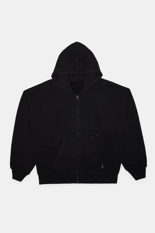 COTTON CITIZEN Boston Zip Hoodie Jet Black Women Sweatshirts COTTON CITIZEN Boston Zip Hoodie Jet Black Women Sweatshirts