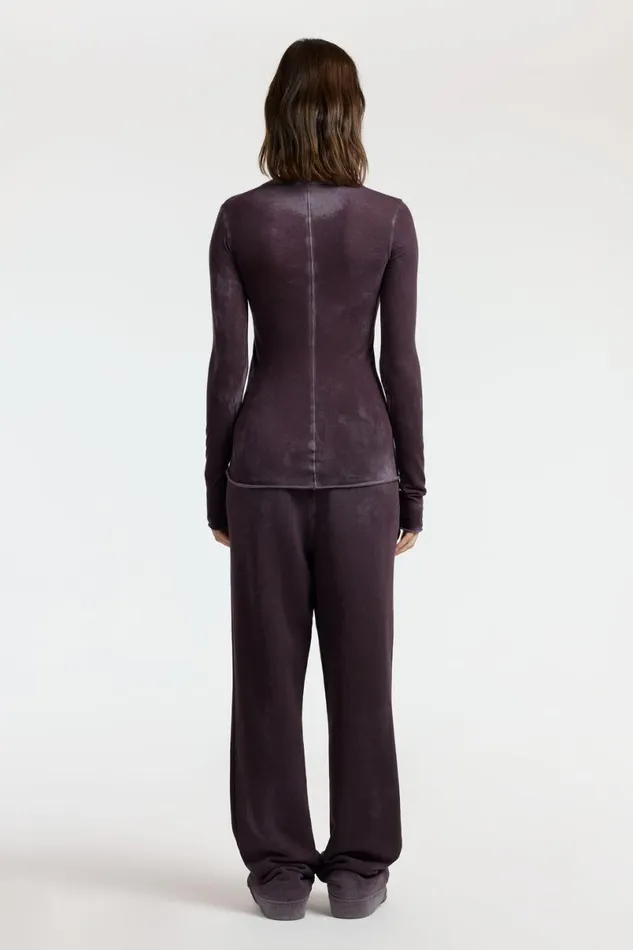 COTTON CITIZEN Marbella Long Sleeve Shirt Vintage Eggplant Women Shirts COTTON CITIZEN Marbella Long Sleeve Shirt Vintage Eggplant Women Shirts