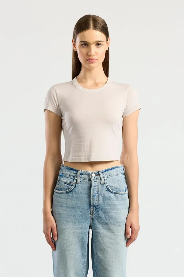 COTTON CITIZEN Standard Baby Tee Vintage White Stone Women Tees