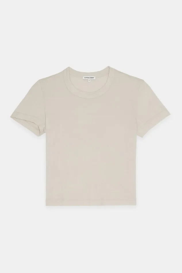 COTTON CITIZEN Standard Baby Tee Vintage White Stone Women Tees
