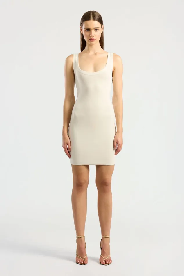 COTTON CITIZEN Verona Mini Dress Bone Women Dresses Skirts
