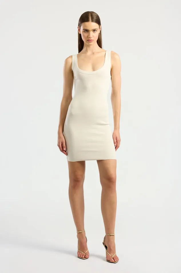 COTTON CITIZEN Verona Mini Dress Bone Women Dresses Skirts COTTON CITIZEN Verona Mini Dress Bone Women Dresses Skirts