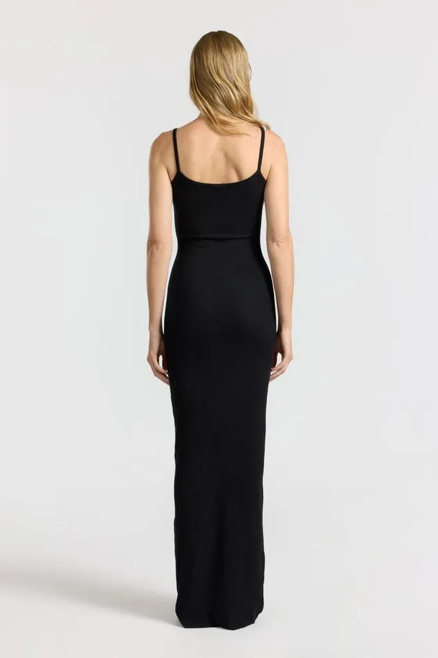 COTTON CITIZEN Verona Spaghetti Maxi Dress Jet Black Women Dresses Skirts COTTON CITIZEN Verona Spaghetti Maxi Dress Jet Black Women Dresses Skirts