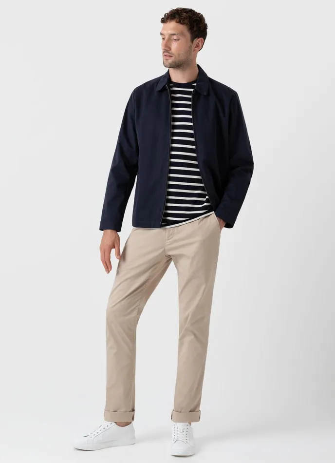 Cotton Harrington Jacket Navy Men SUNSPEL Jackets and Coats