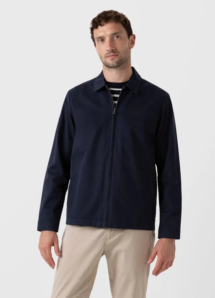 Cotton Harrington Jacket Navy Men SUNSPEL Jackets and Coats