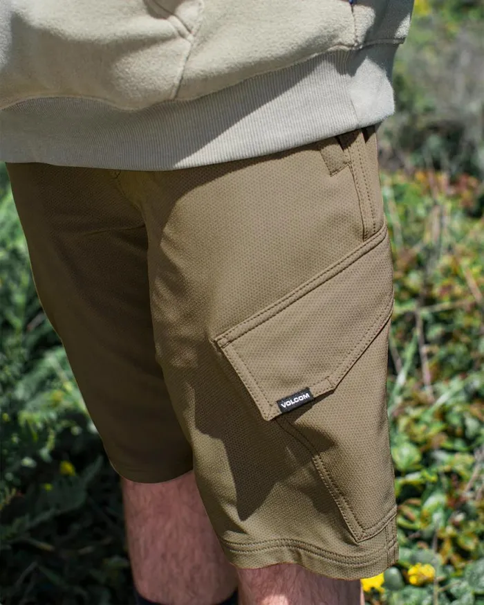 Country Days Hybrid Shorts 8211 Teak Mens Volcom Shorts