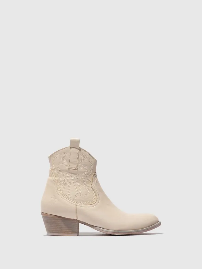 Cowboy Ankle Boots WAMI092FLY OFF WHITE Women Fly London Ankle Boots