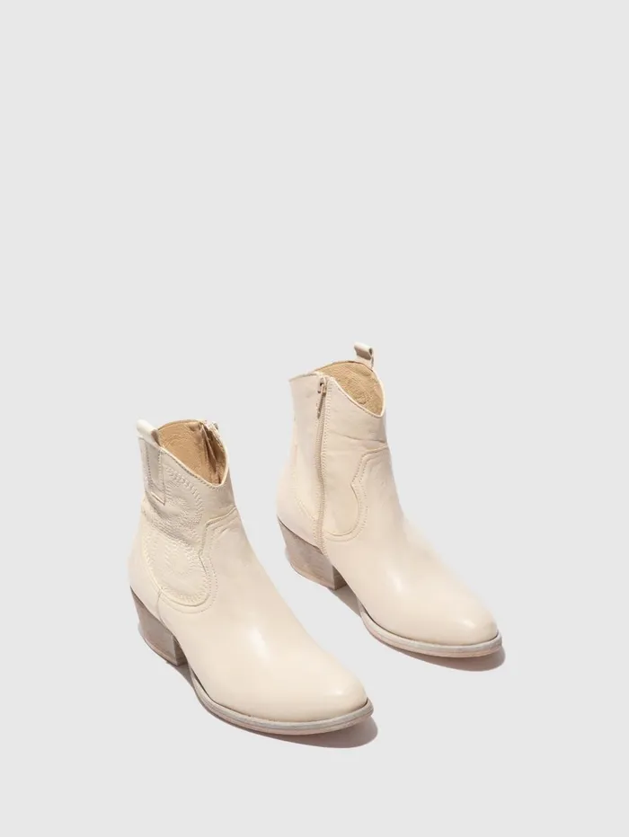 Cowboy Ankle Boots WAMI092FLY OFF WHITE Women Fly London Ankle Boots