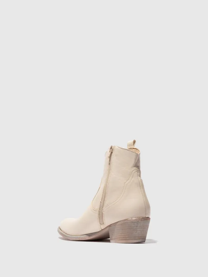 Cowboy Ankle Boots WAMI092FLY OFF WHITE Women Fly London Ankle Boots