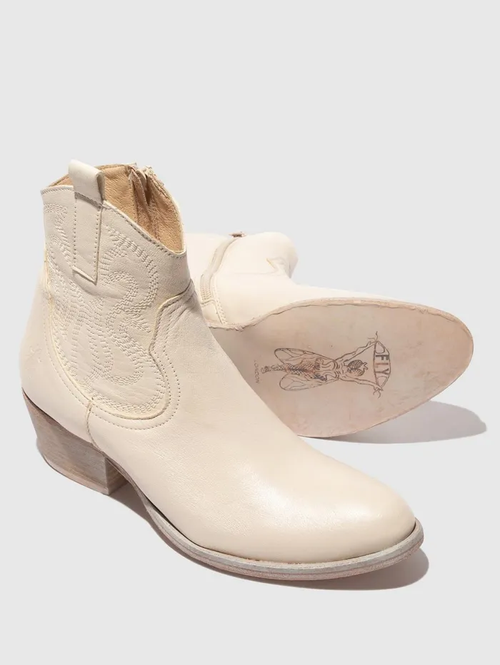 Cowboy Ankle Boots WAMI092FLY OFF WHITE Women Fly London Ankle Boots