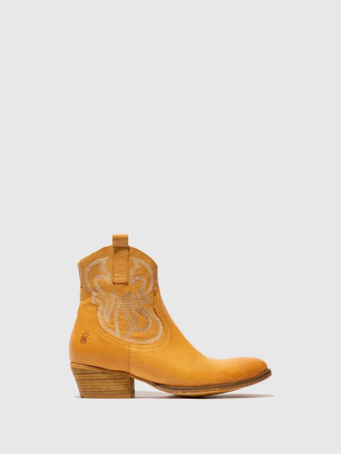 Cowboy Ankle Boots WAMI092FLY YELLOW Women Fly London Ankle Boots