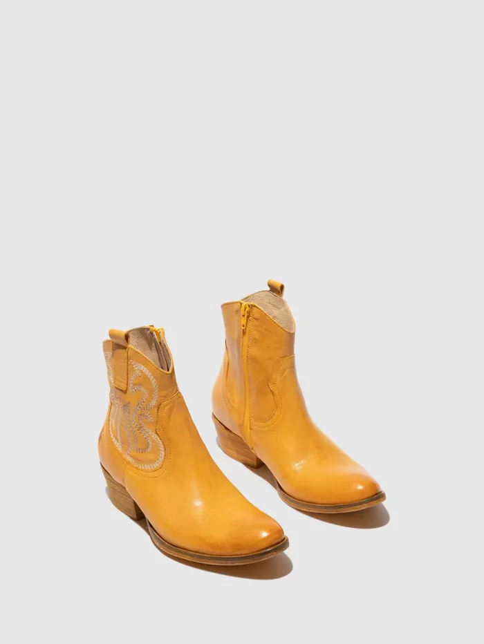 Cowboy Ankle Boots WAMI092FLY YELLOW Women Fly London Ankle Boots