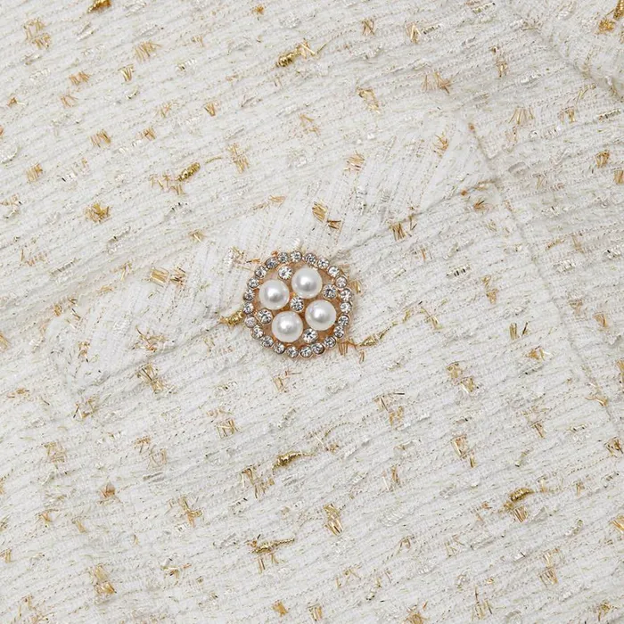 Cream Metallic Boucle Mini Jacket Dress Women Self Portrait Dresses Cream Metallic Boucle Mini Jacket Dress Women Self Portrait Dresses