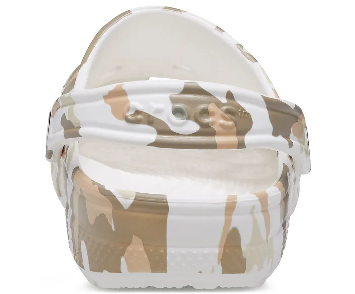 Crocs Clogs WomenMen Classic Printed Camo Clog White Multi