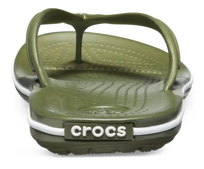 Crocs FlipFlops WomenMen Crocband Flip Army Green White