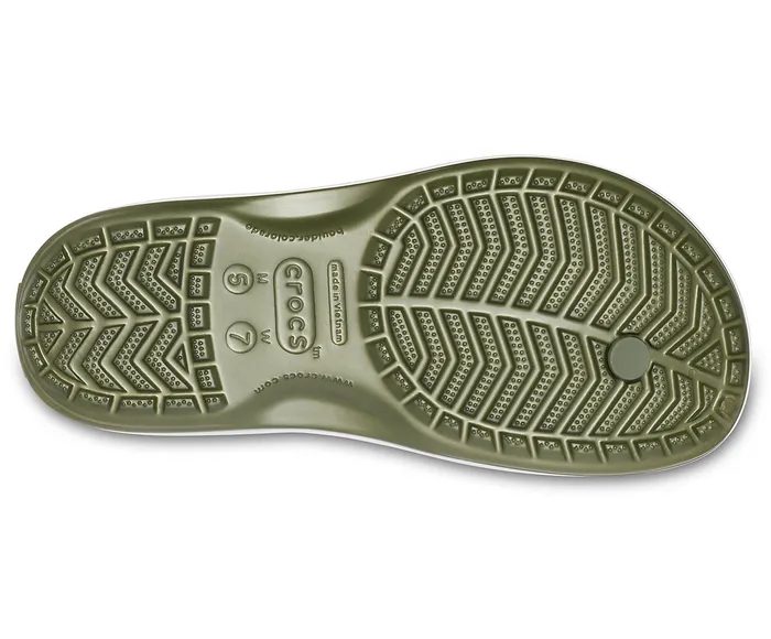 Crocs FlipFlops WomenMen Crocband Flip Army Green White