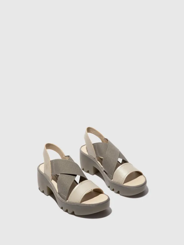 Crossover Sandals TAJI502FLY SILVER Women Fly London Sandals