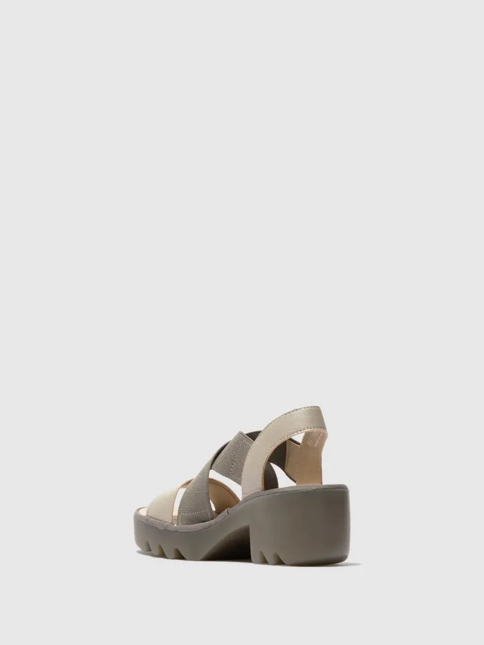 Crossover Sandals TAJI502FLY SILVER Women Fly London Sandals