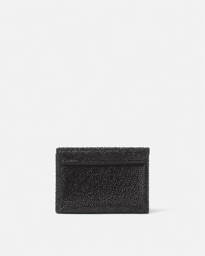 Crystal La Medusa Envelope Clutch Black Women Versace Shoulder and Crossbody