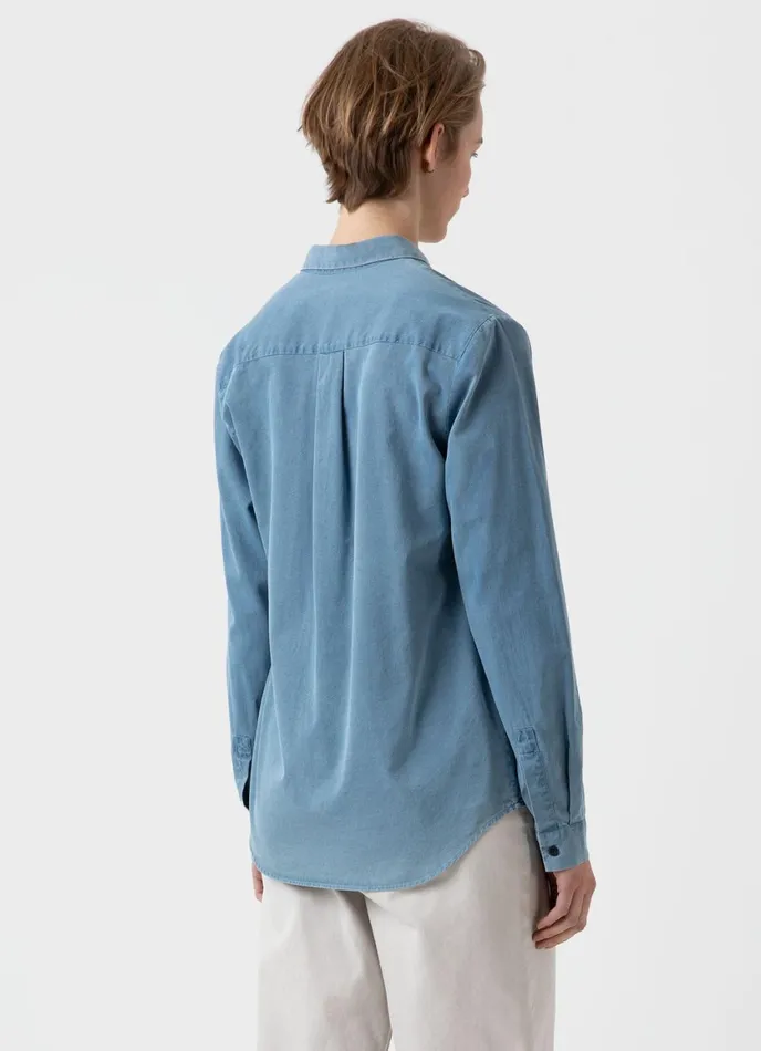 Denim Rinse Shirt Light Indigo Women SUNSPEL Shirts and Blouses