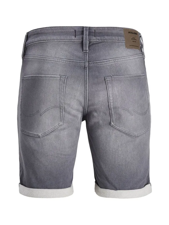 Denim Shorts JACK and JONES Mens RICK ICON GE 005 INDIGO KNIT DENIM SHORTS Grey Grey Denim Popular