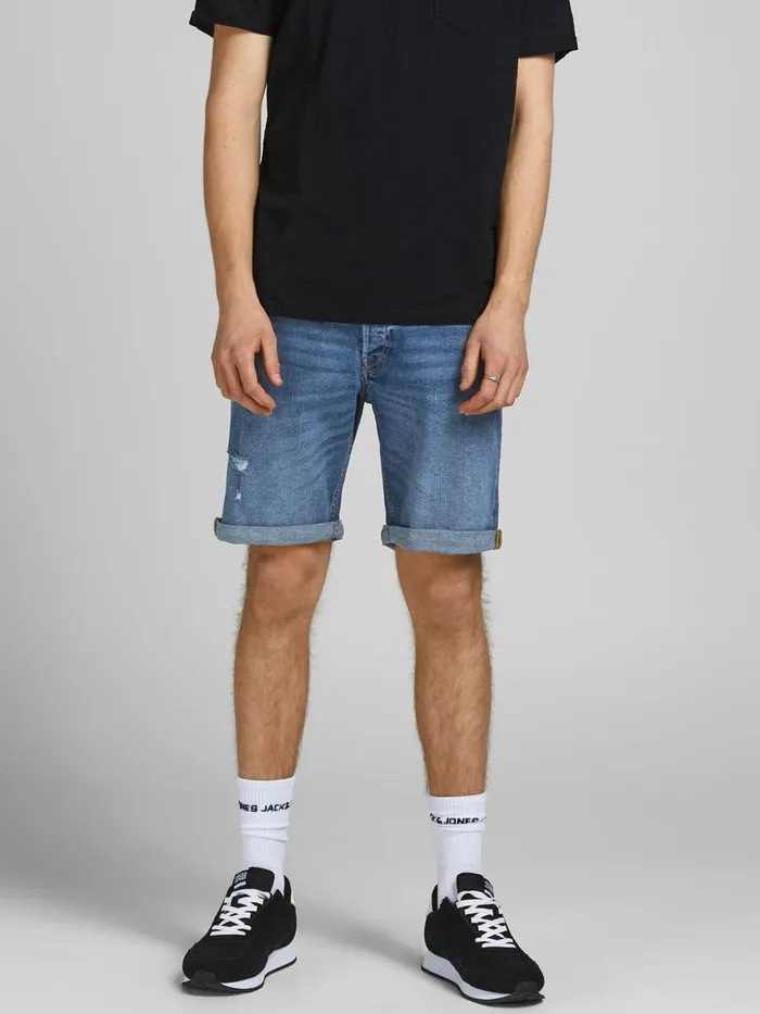 Denim Shorts JACK and JONES Mens RICK ORIGINAL NA 036 DENIM SHORTS Blue Blue Denim Gift 4 You