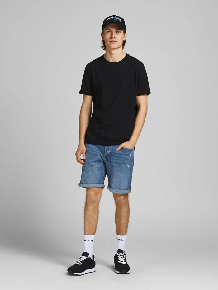 Denim Shorts JACK and JONES Mens RICK ORIGINAL NA 036 DENIM SHORTS Blue Blue Denim Gift 4 You