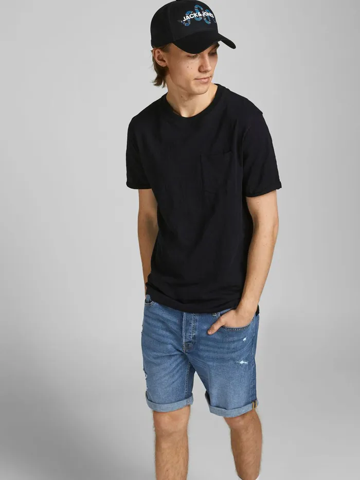 Denim Shorts JACK and JONES Mens RICK ORIGINAL NA 036 DENIM SHORTS Blue Blue Denim Gift 4 You