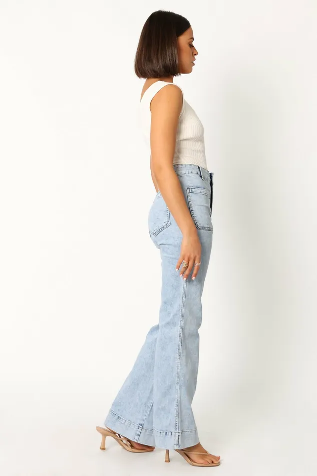 Denim Women Petal and Pup Nico Wide Leg Jean Blue