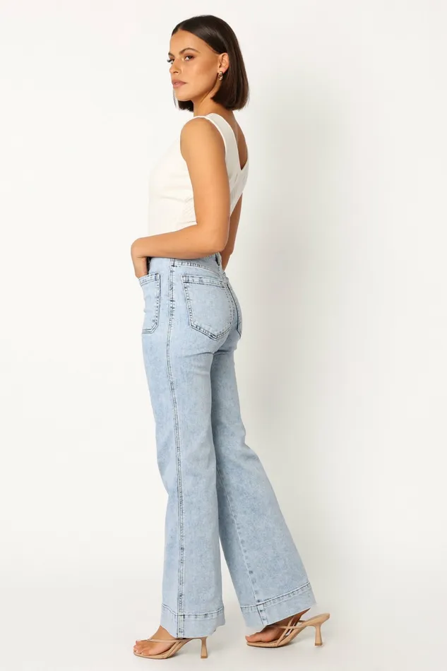 Denim Women Petal and Pup Nico Wide Leg Jean Blue