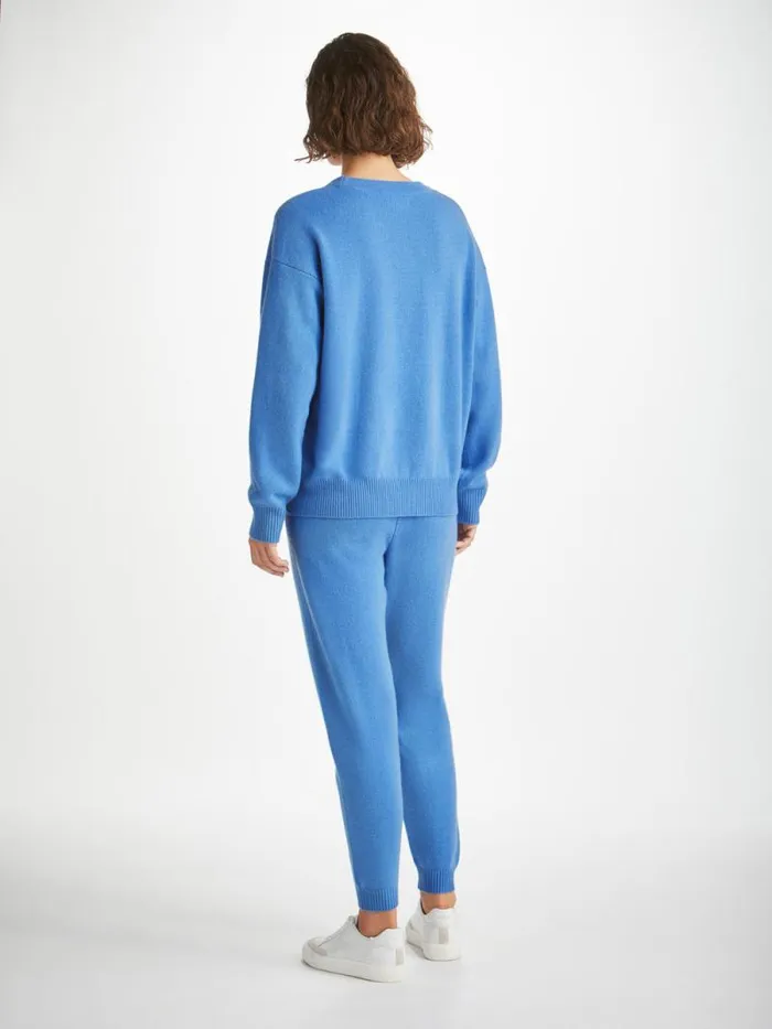 Derek Rose Cashmere Sweaters Women Relaxed Sweater Daphne Cashmere Cornflower